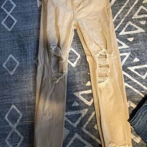 Risen jeans 9/29 Distressed Tan Jeans